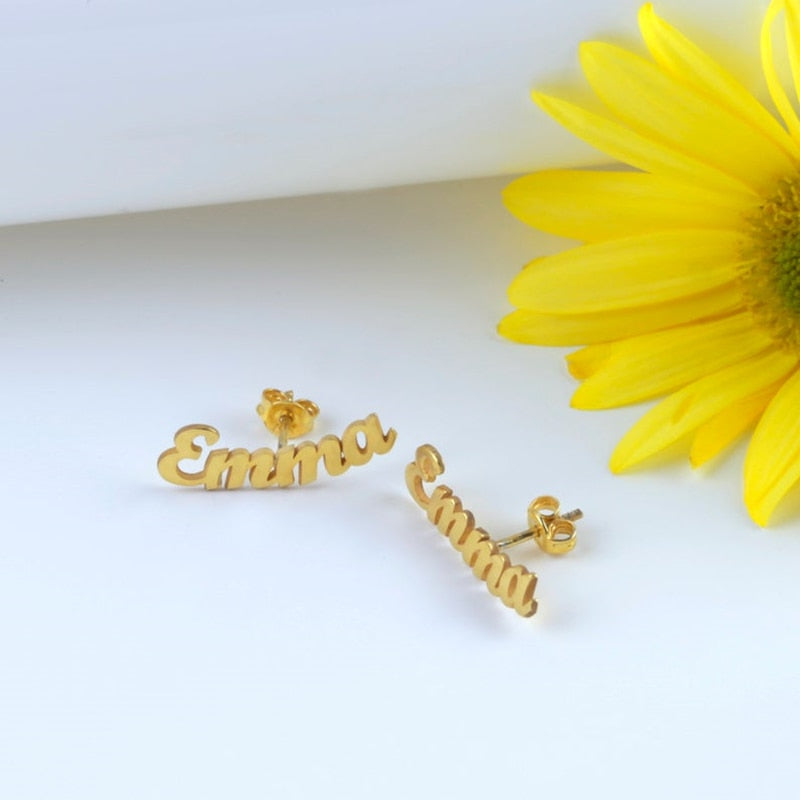 Cute Name Stud Earrings